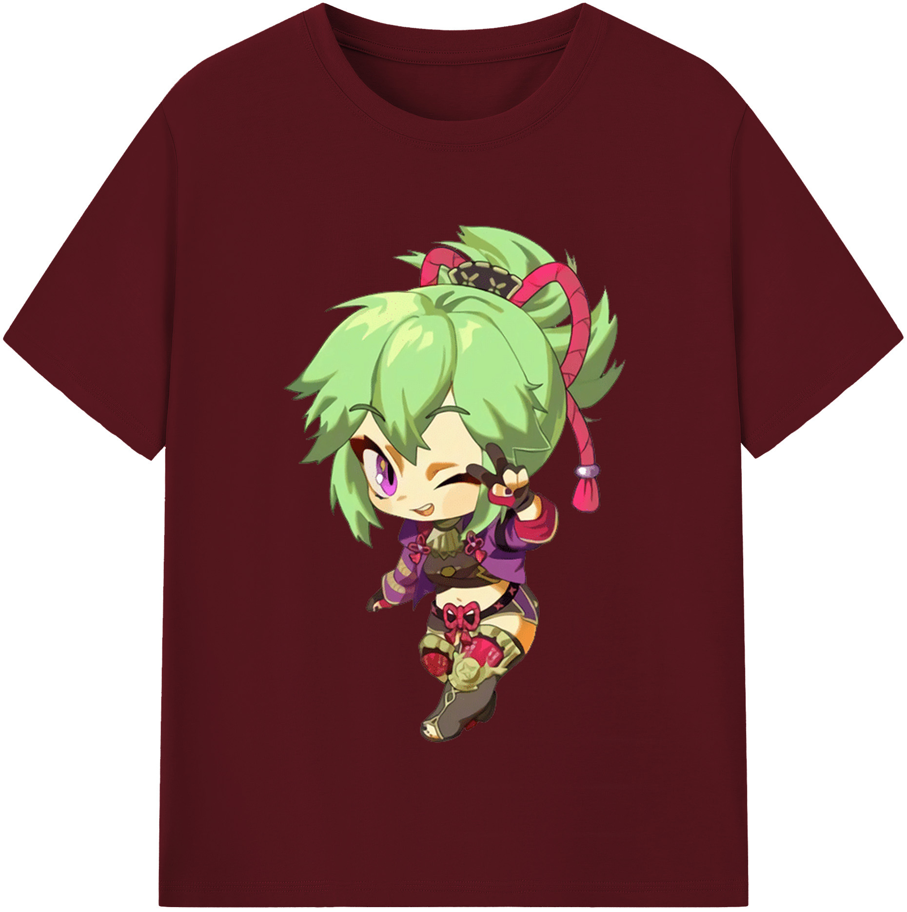 げんし神  久岐忍 くき しのぶ genshin Kuki Shinobu 綿100％半袖Tシャツ（フロントプリント）